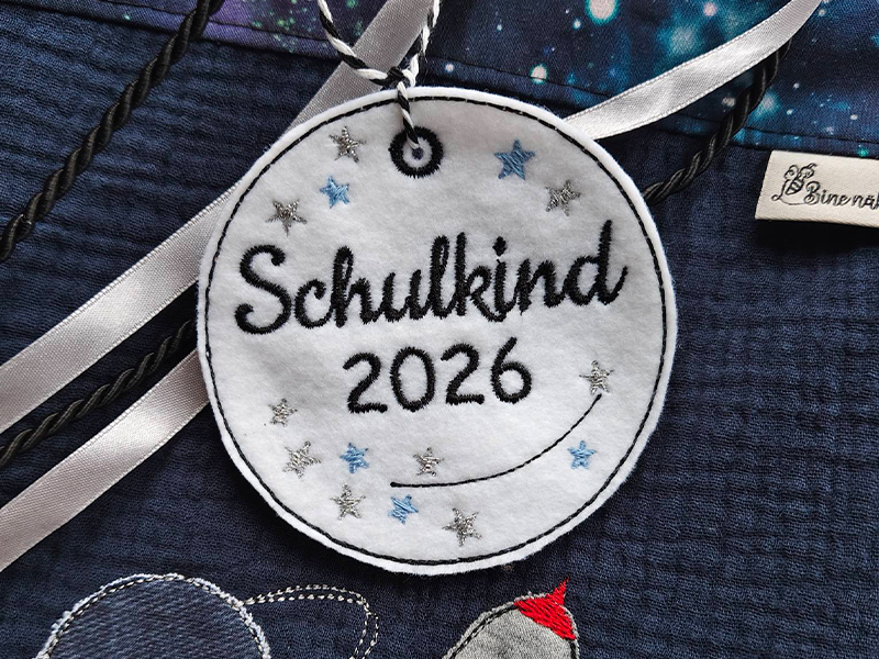 Preview: Schulkind Kitakind Anhänger - ITH-Stickdatei